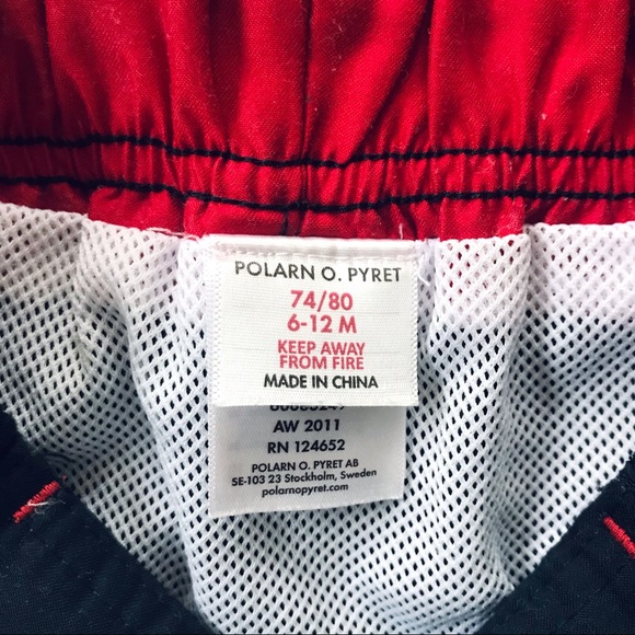 Polarn O. Pyret Boys Navy Swim Trunks - Picture 3 of 3